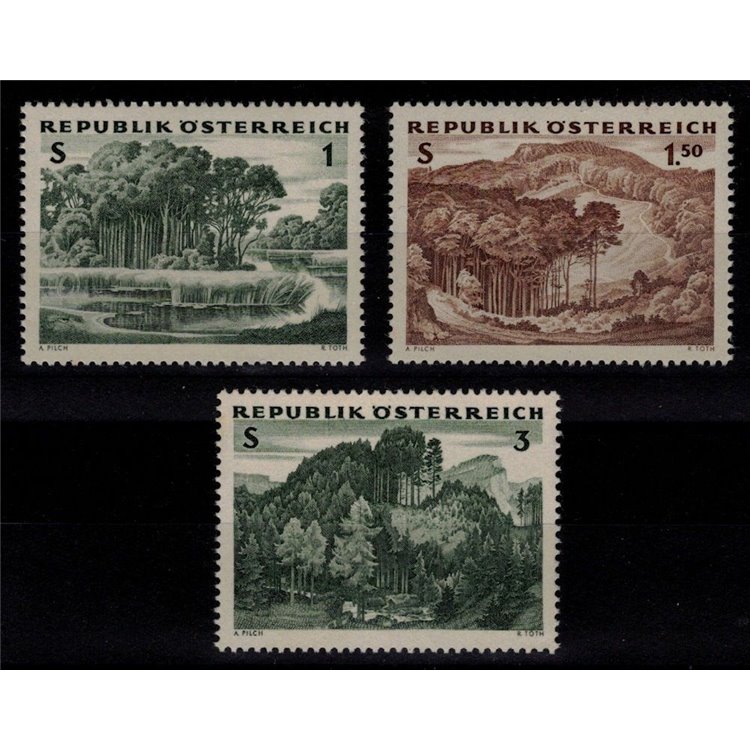 AUSTRIA 1962 Foreste austriache 3v MNH**