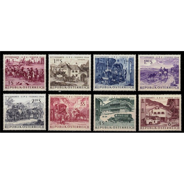 AUSTRIA 1964 UPU Congress 8v MNH**