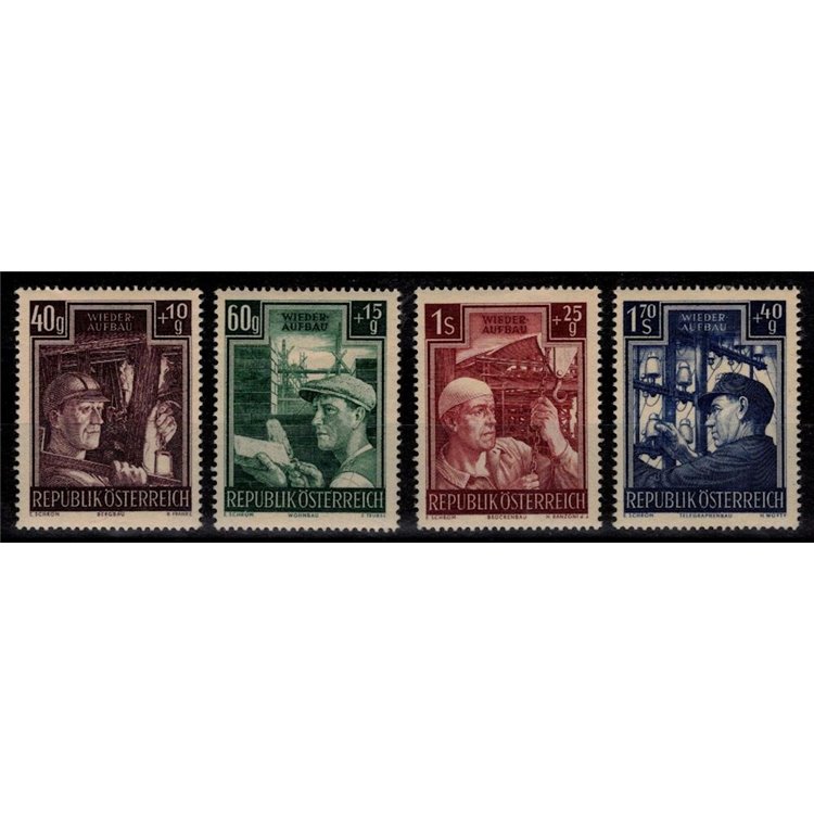 AUSTRIA 1951 Pro reconstruction works 4v MH*