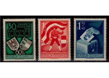 AUSTRIA 1950 Plebiscito della Carinzia 3v MH*