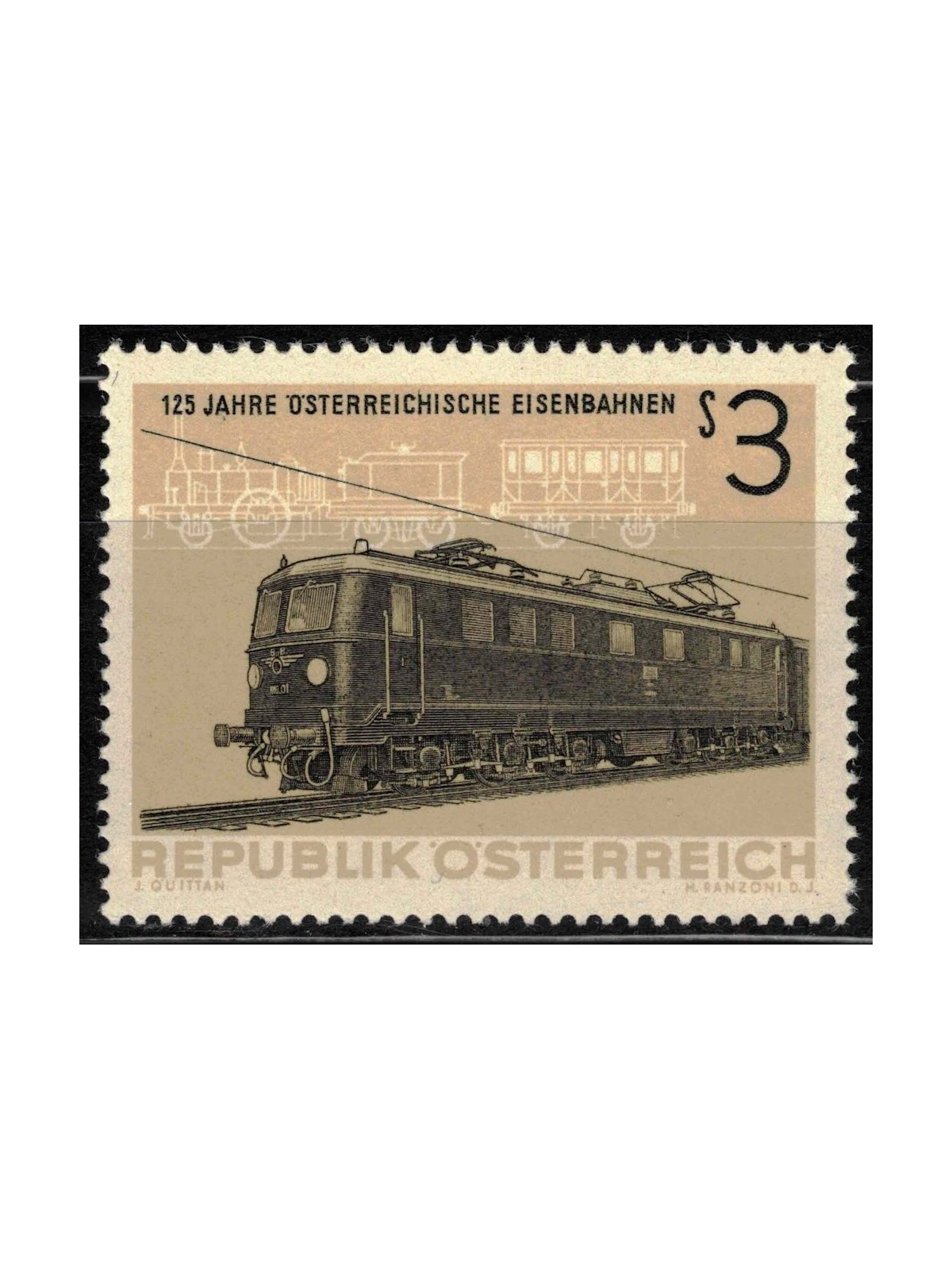 AUSTRIA 1962 Railway Anniversary MNH**