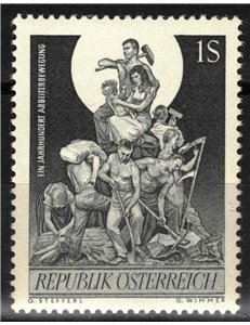 AUSTRIA 1964 Centenario del Movimento Operaio MNH**
