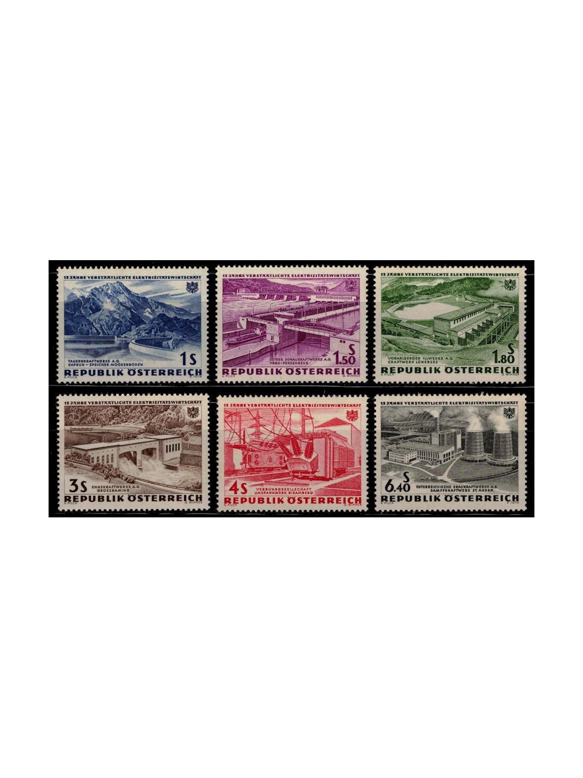 AUSTRIA 1961 Nazionalizzazione dell'Energia Elettrica 6v MNH**