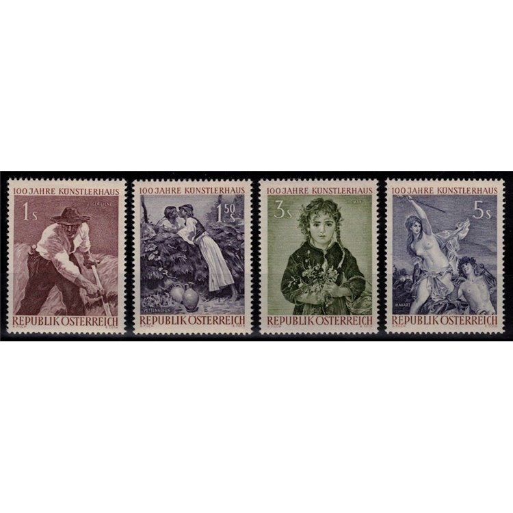 AUSTRIA 1961 Casa degli Artisti 4v MNH**