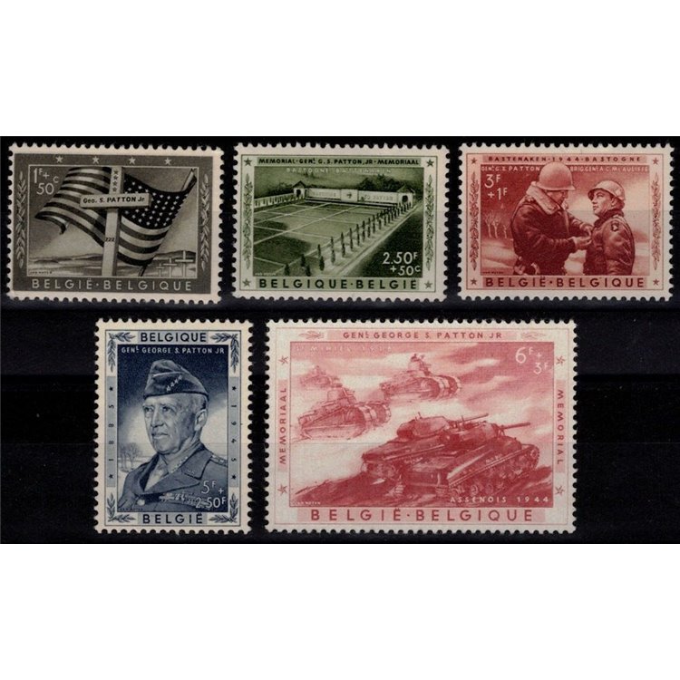 BELGIUM 1957 General Patton 5v MNH**