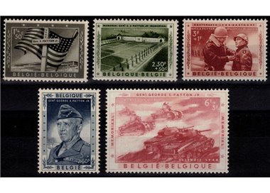 BELGIUM 1957 General Patton 5v MNH**