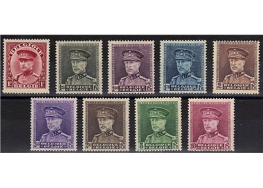 BELGIUM 1931-32 Effigy of King Albert I 9v MH*