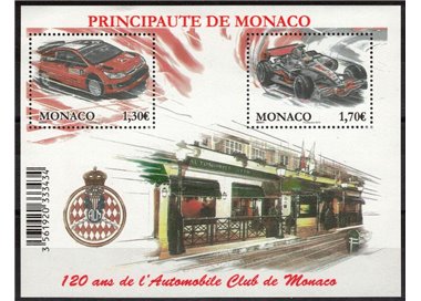 MONACO 2010 Automobilclub s/s MNH**
