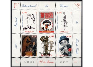MONACO 2005 International Circus Festival s/s MNH**