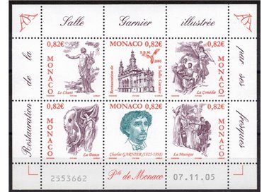 MONACO 2005 Restoration of the Garnier Hall s/s MNH**