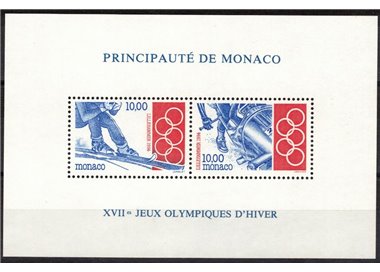 MONACO 1994 Giochi Olimpici Lillehammer BF MNH**
