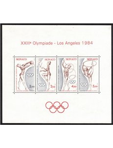 MONACO 1984 Los Angeles Olympics s/s MNH**