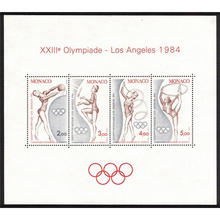 MONACO 1984 Los Angeles Olympics s/s MNH**