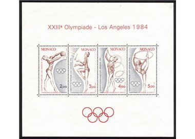 MONACO 1984 Olimpiadi di Los Angeles BF MNH**