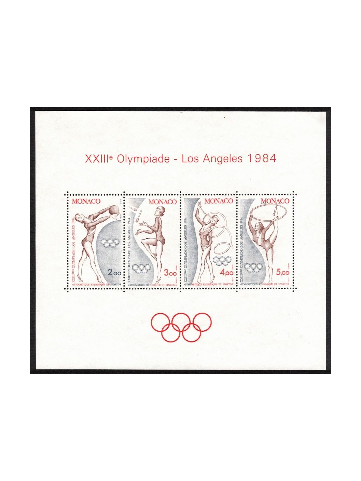 MONACO 1984 Los Angeles Olympics s/s MNH**