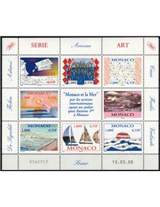 MONACO 2000 Serie artistica (Monaco e il mare) MF MNH**