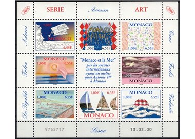 MONACO 2000 Serie artistica (Monaco e il mare) MF MNH**