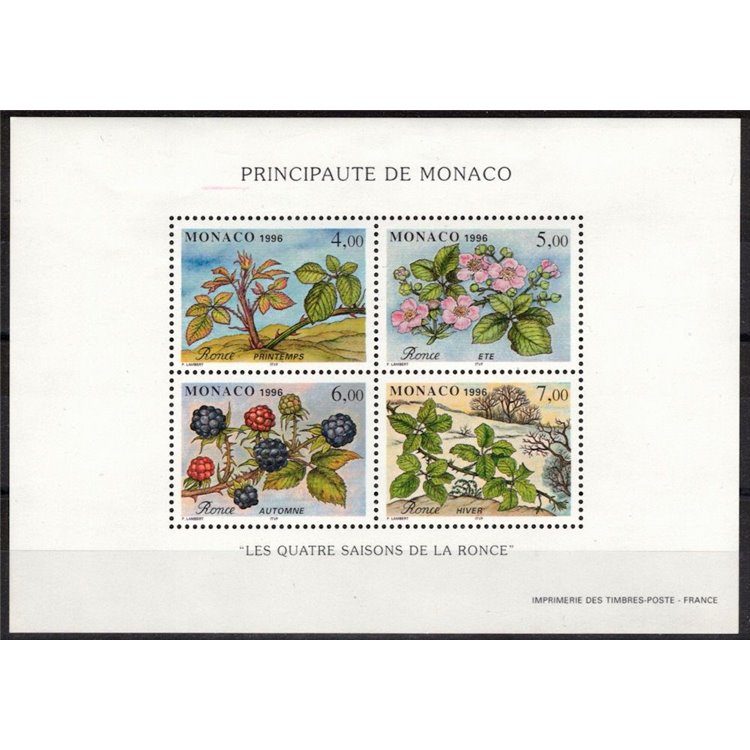 MONACO 1996 Le quattro stagioni della mora BF MNH**