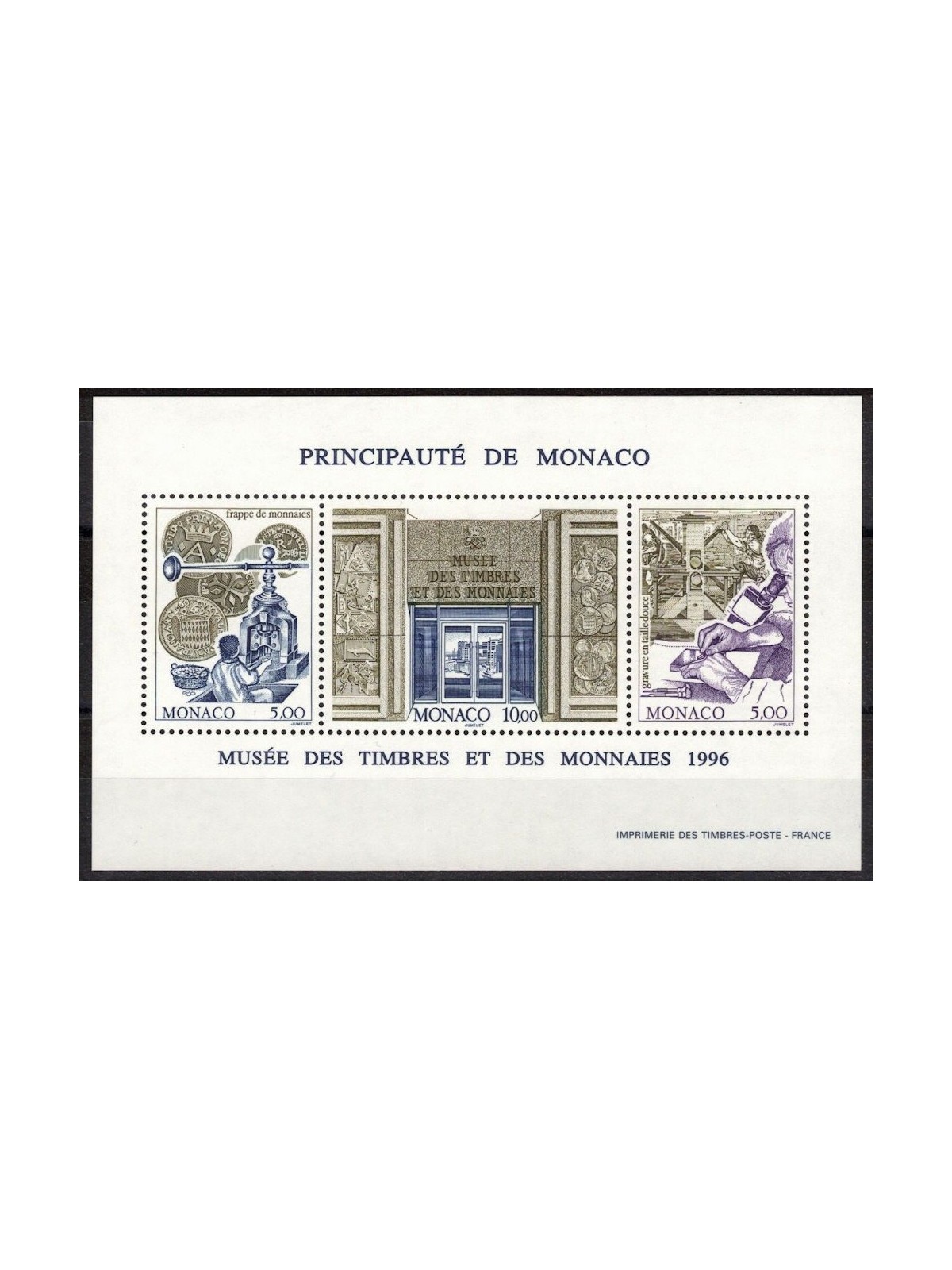 MONACO 1996 Museo dei francobolli BF MNH**