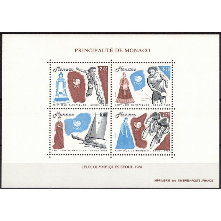 MONACO 1988 Olimpiadi di Seul BF MNH**