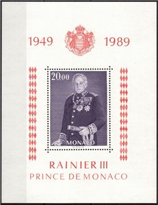 MONACO 1989 Principe Ranieri III BF MNH**