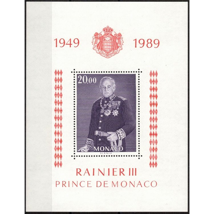 MONACO 1989 Principe Ranieri III BF MNH**