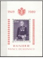MONACO 1989 Prince Rainier III s/s MNH**