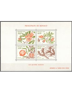 MONACO 1989 Le quattro stagioni del melograno BF MNH**