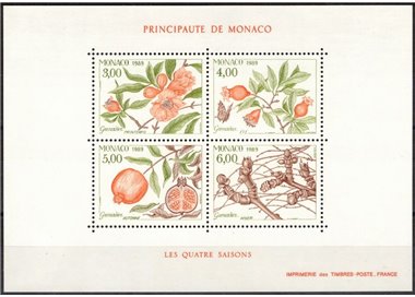 MONACO 1989 The Four Seasons of the Pomegranate s/s MNH**