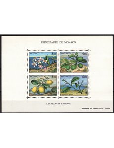 MONACO 1990 The Four Seasons of Lemon s/s MNH**