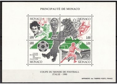 MONACO 1990 World Cup s/s MNH**