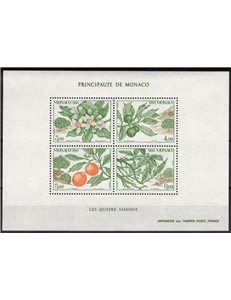 MONACO 1991 The Four Seasons of Orange s/s MNH**