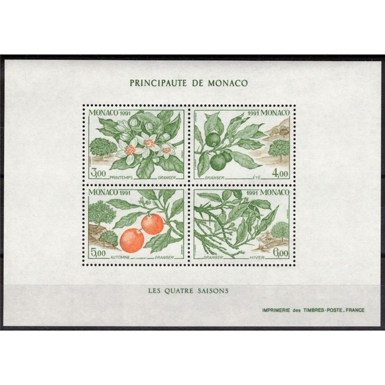 MONACO 1991 Le quattro stagioni dell'arancio BF MNH**