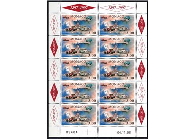 MONACO 1996 Motoring m/s MNH**