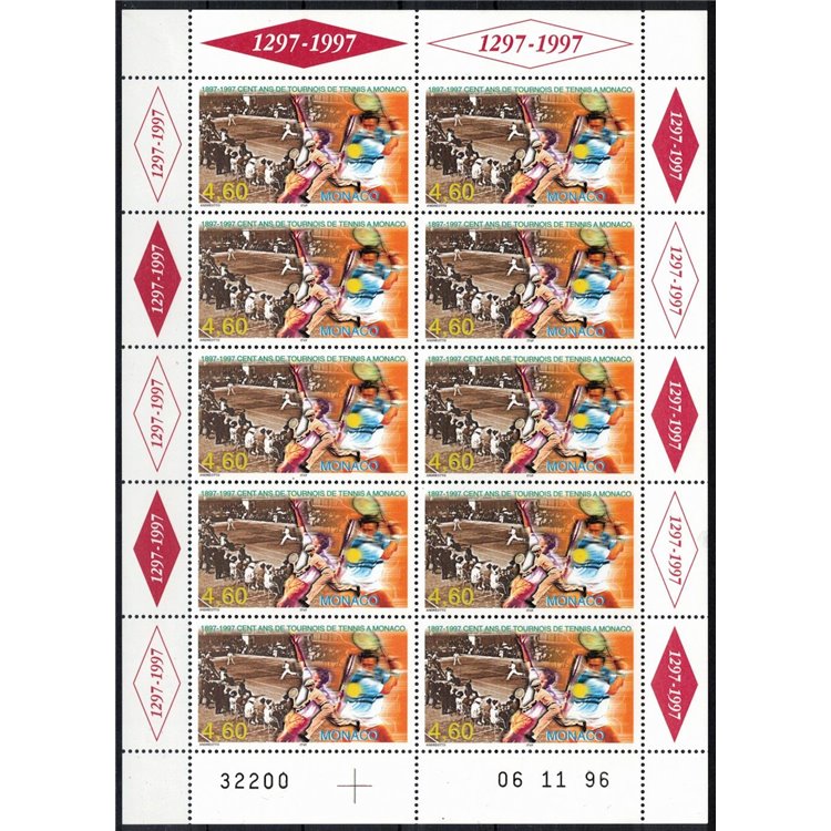 MONACO 1997 m/s MNH Tennis Tournament**