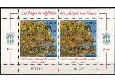 MONACO 1997 Arboreto Marcel Kroenlein MF MNH**