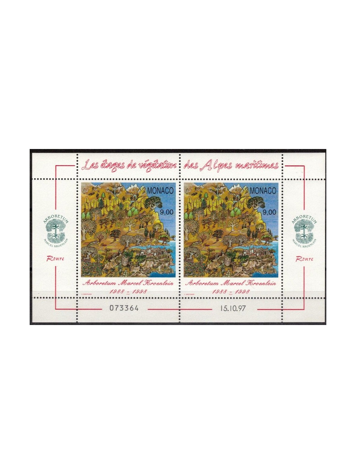 MONACO 1997 Arboreto Marcel Kroenlein MF MNH**