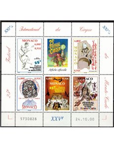 MONACO 2000 Festival Internazionale del Circo BF MNH**