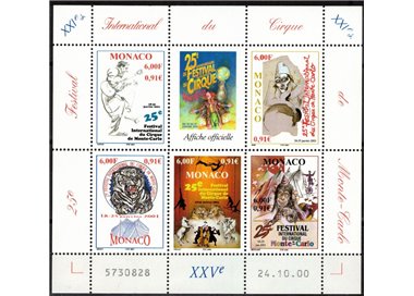 MONACO 2000 Festival Internazionale del Circo BF MNH**