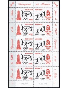 MONACO 2008 Giochi olimpici estivi MF MNH**