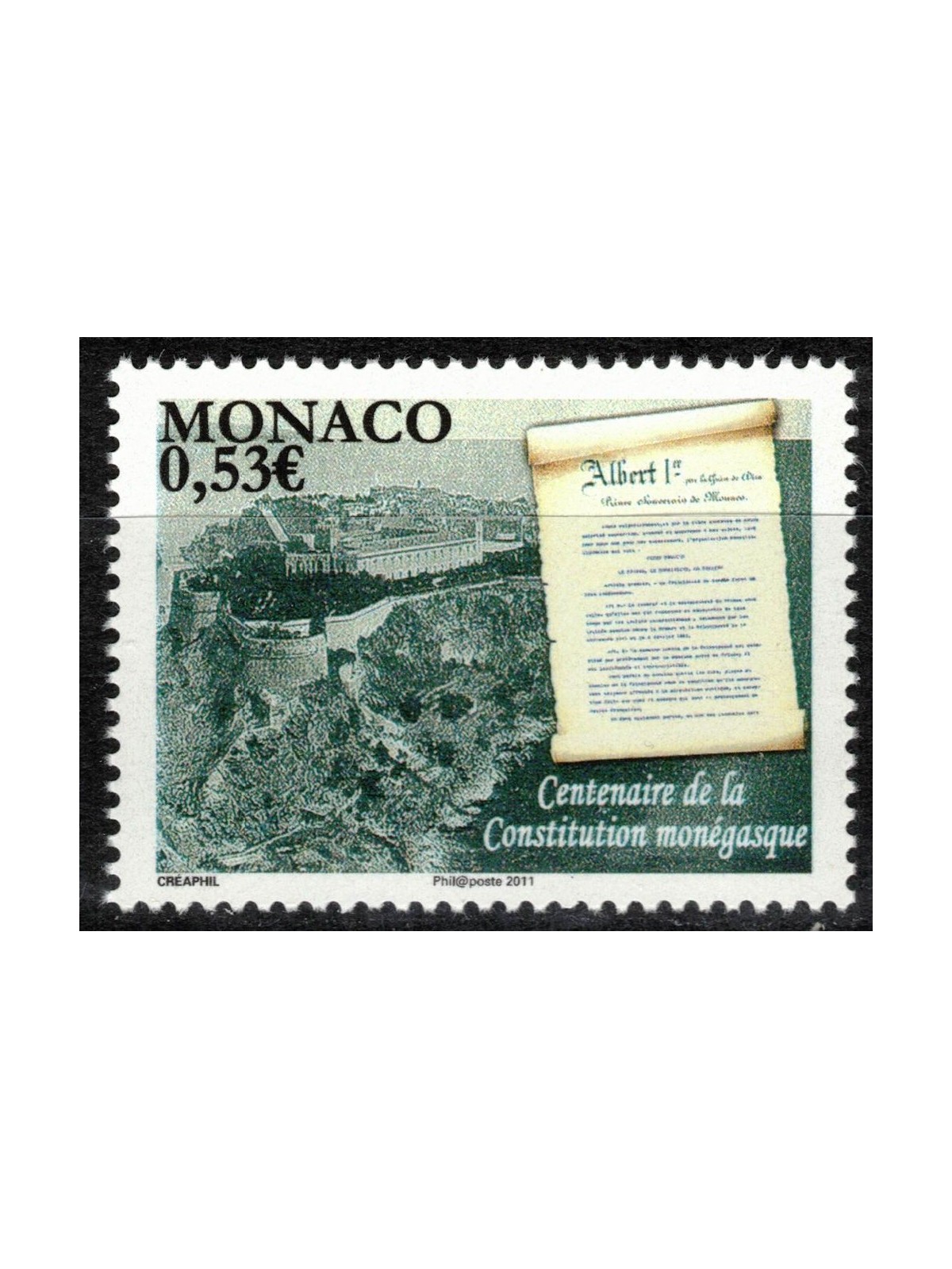 MONACO 2011 Prima Costituzione MNH**