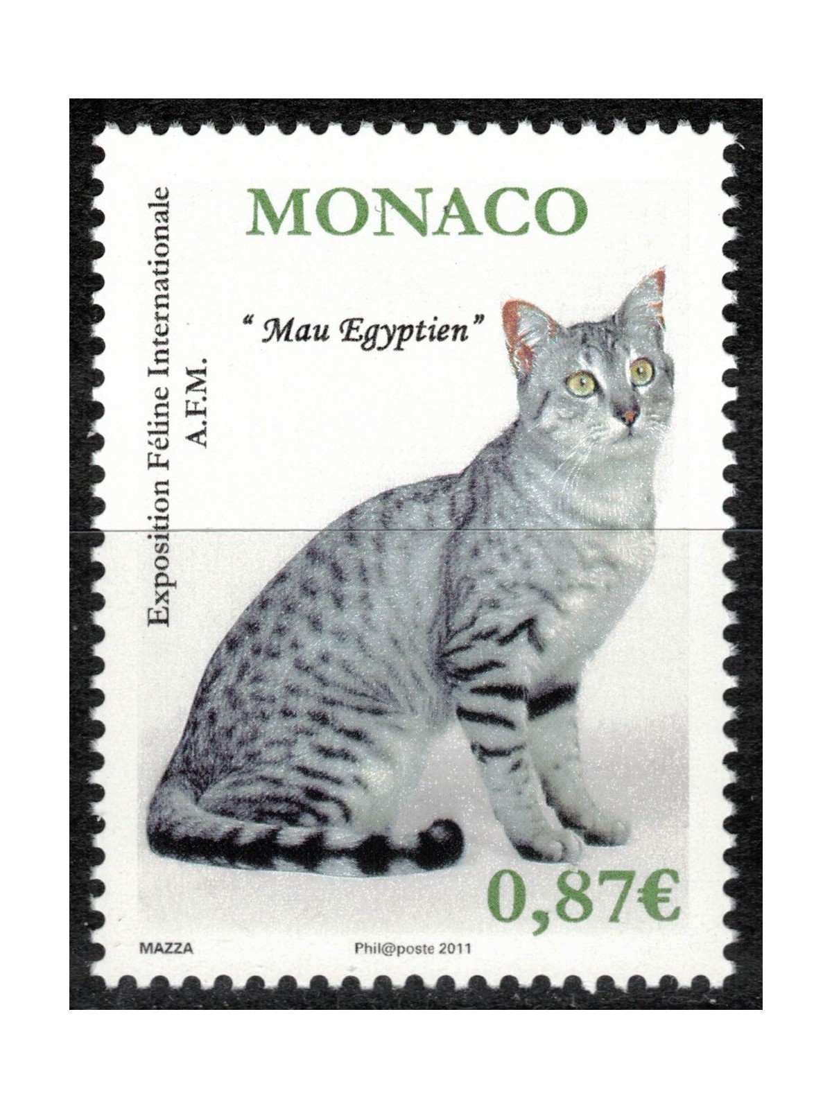 MONACO 2011 Cat Show MNH**