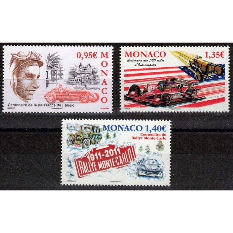 MONACO 2011 Motorsport 3v MNH**