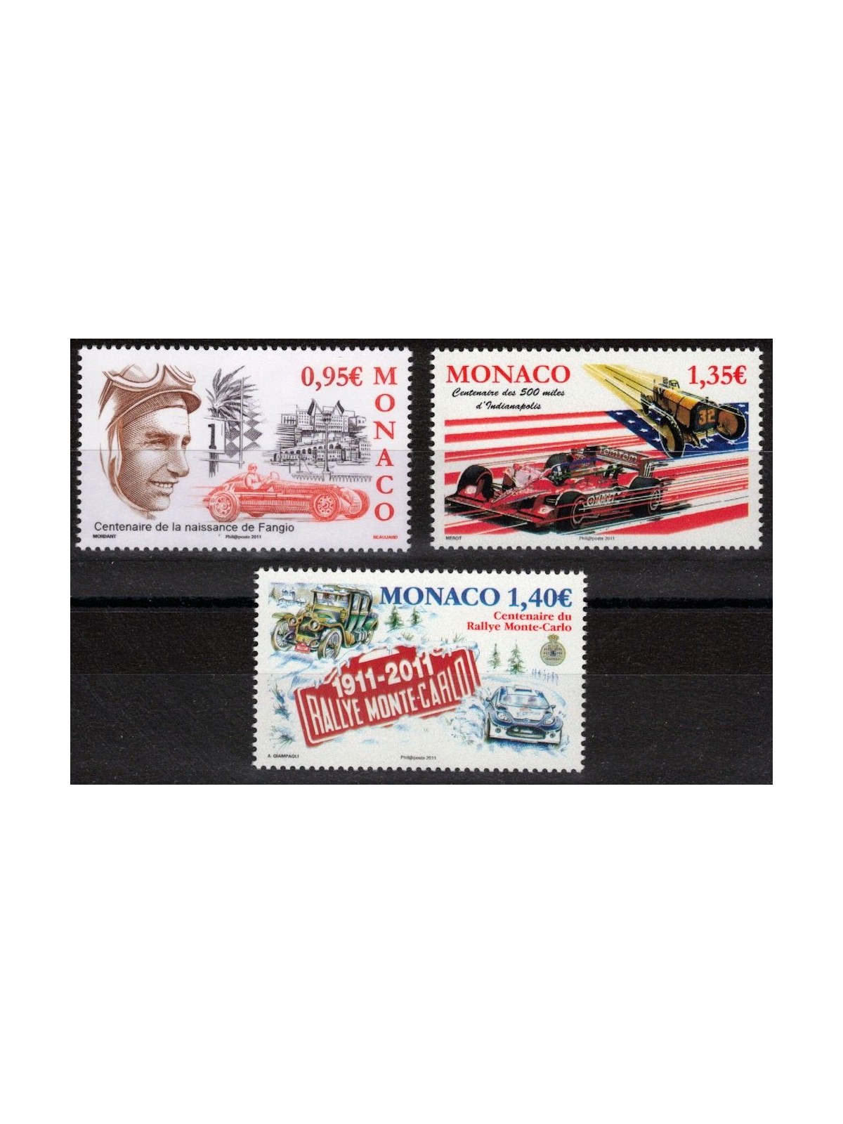 MONACO 2011 Motorsport 3v MNH**