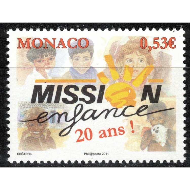MONACO 2011 Mission Enfance MNH**