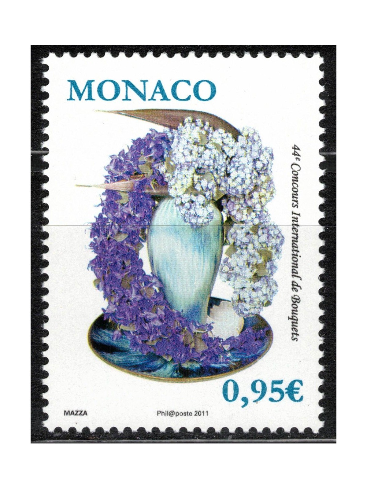 MONACO 2011 Floral Composition MNH**