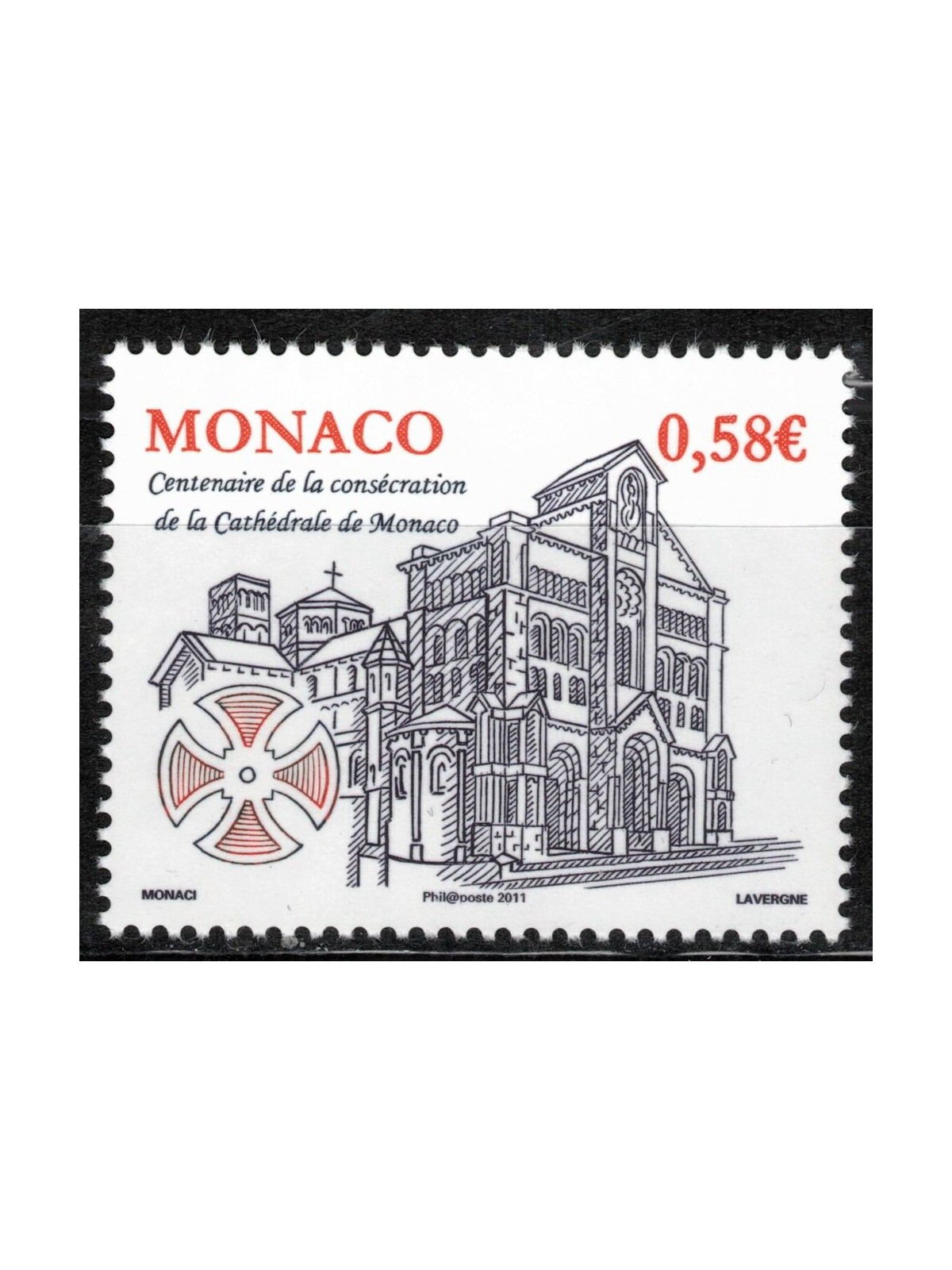 MONACO 2011 Cattedrale dell'Immacolata concezione MNH**