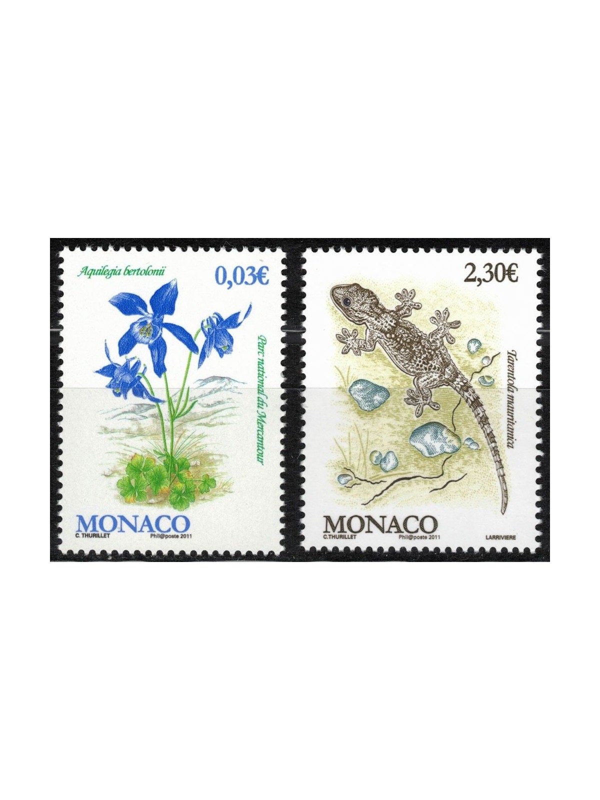 MONACO 2011 Fauna and Flora 2v MNH**