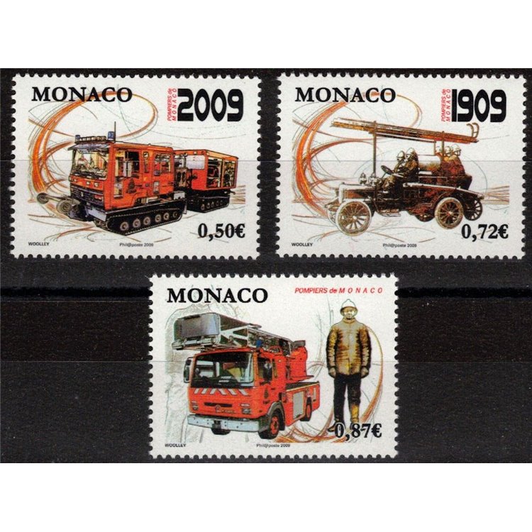 MONACO 2009 Fire Brigade 3v MNH**