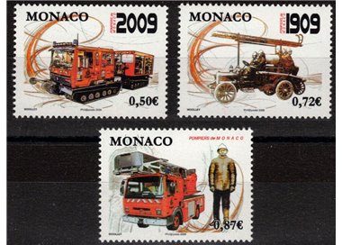 MONACO 2009 Fire Brigade 3v MNH**